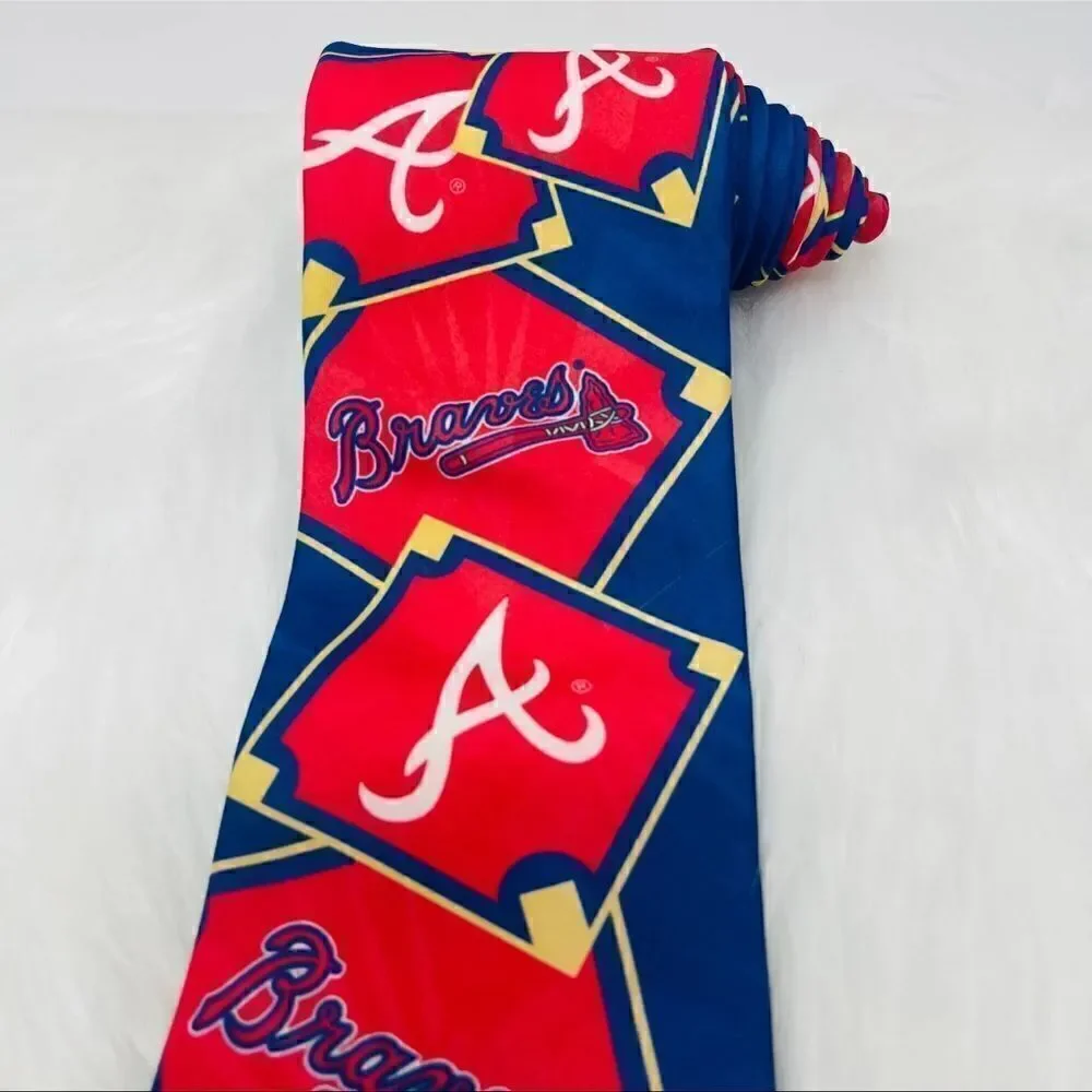 Ralph Marlin MLB Diamond Atlanta Braves 1994 Mens Novelty Neck Tie Made in USA